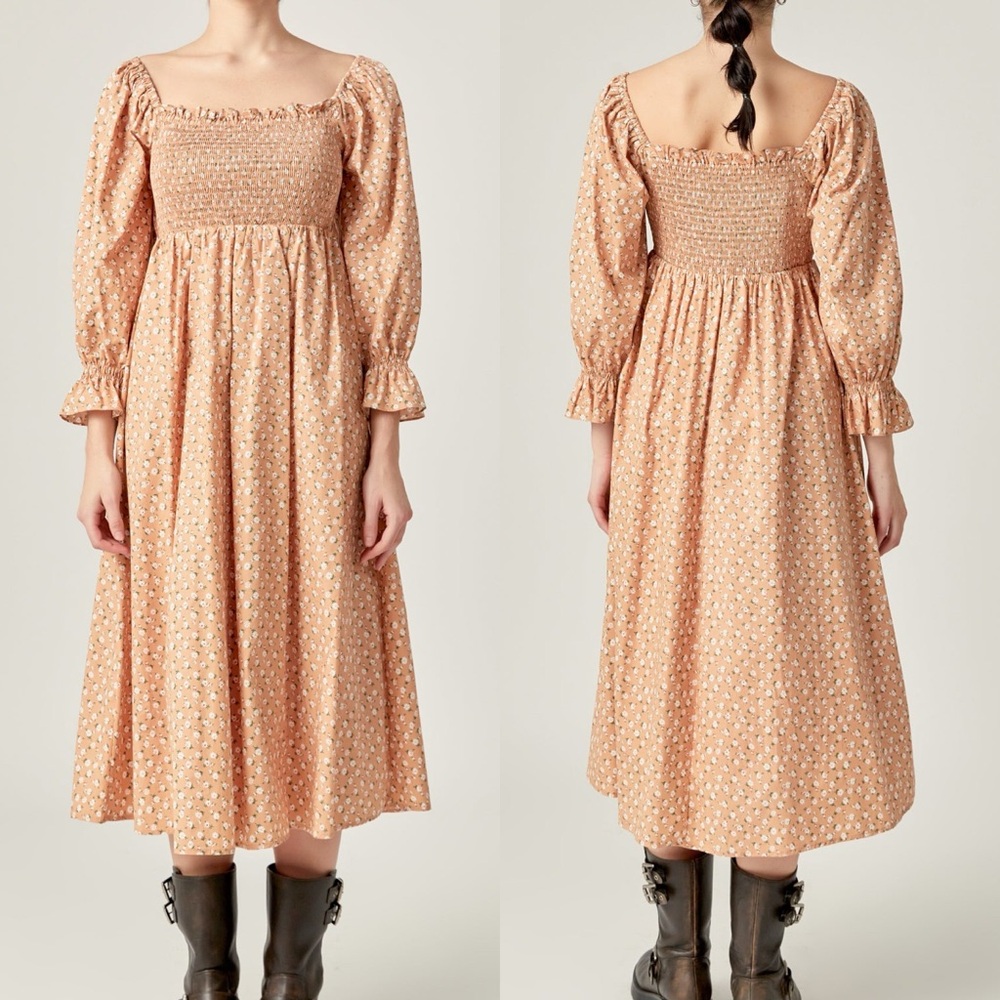 English Factory Smocked Midi Sundress Size 1X